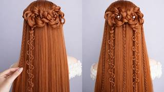 2 Simple & Easy Hairstyles for Girls | Unique Half Up Half Down Hairstyle | Beautifu Looks
