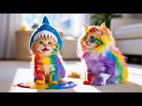 Rainbow SaYo Kitten's Naughty Prank, Mama Cat Can’t Catch a Break!|🐾SAYO KITTEN🐾| Heartwarming Story