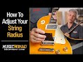 How to Measure your Fretboard & String Radius with a Radius Gauge & Adjust your Guitar String Radius