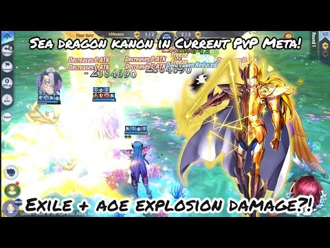Saint Seiya: Awakening (KOTZ) - Sea Dragon Kanon in Current PvP Meta! Exile + AOE Explosion DMG?!