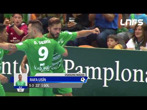 Gol Rafa Usín (5-3) en el Osasuna Magna - Santiago Futsal. 1J