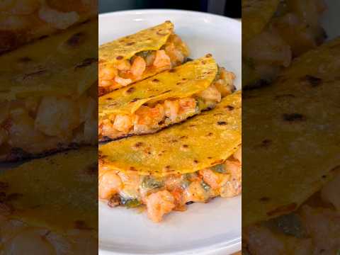 Tacos Gobernador Cheesy Shrimp Tacos