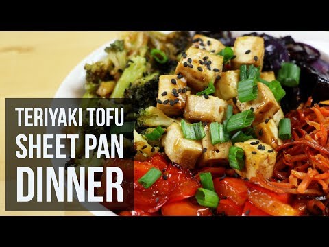 Teriyaki Tofu Sheet Pan Dinner | Easy Better-Than-Takeout Vegan Dinner Recipe by Forkly