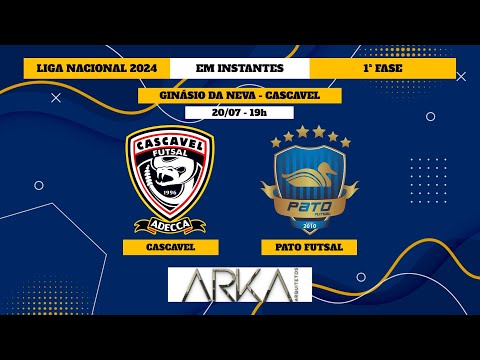 (AO VIVO) CASCAVEL X PATO FUTSAL - LIGA NACIONAL DE FUTSAL - 2024