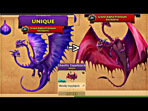 NEW UNIQUE HYBRID "GHASTLY ZAPPLEJACK" MAX LEVEL 175 TITAN MODE - Dragons: Rise of Berk