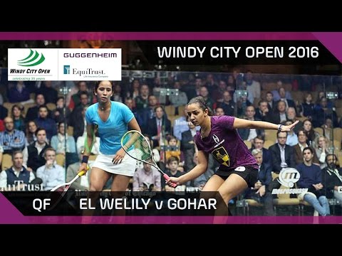 Squash: El Welily v Gohar - Windy City Open 2016 - Women QF Highlights