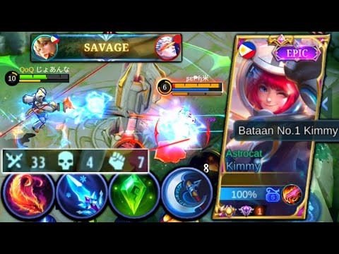 Kimmy Best Build to get 33 Kills and Savage in Mythic Rank! | Top 1 Global Kimmy