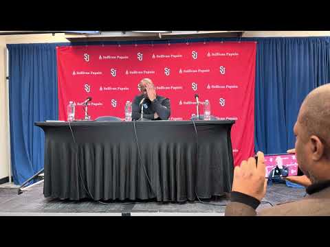 Postgame press conference with Seton Hall Coach Shaheen Holloway after loss to St. John’s 65-60