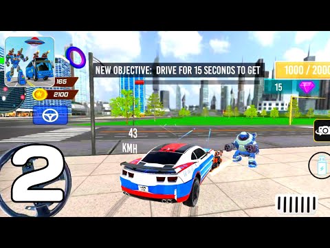 Bus Robot Car Transform War Game Spaceship Robot - Drone War Part 2 (Android GamePlay Walkthrough)