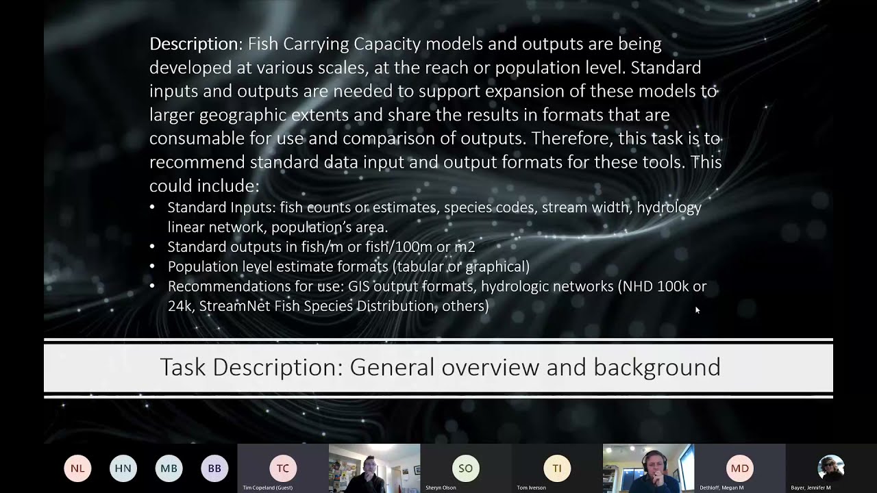 Carrying Capacity Data Standard Task Meeting (November 29, 2021)