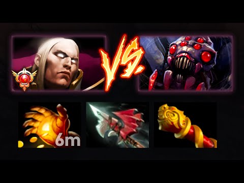 INVOKER vs "SCARY" BROODMOTHER MID | Dota 2 Invoker