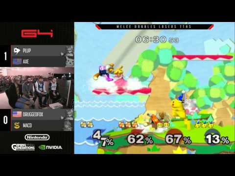 Genesis 4 SSBM - Plup & Axe Vs. Druggedfox & MacD - Smash Melee Doubles Losers Top 8