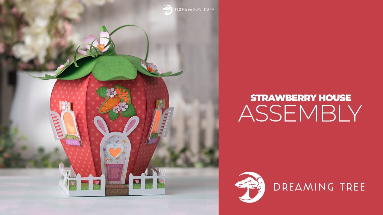 SVG File - Strawberry House - Assembly Tutorial (For Cricut, Silhouette, and ScanNCut)
