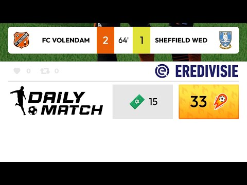 Score★Hero | Daily Match | - Volendam Vs. Sheffield Wednesday
