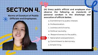 Republic Act 6713: "Code of Conduct and Ethical Standards for Public Officials and Employees."