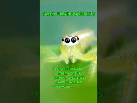 Green Jumping Spider Bite! #spider #spiderbite