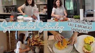 2 WEEKS POSTPARTUM PRODUCTIVE DAY AT HOME // Fall Decorating & Family Brunch + Cozy Weekend at Home