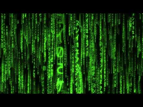The Matrix Raining Green Code Backdrop for OBS Teams Zoom calls in 4k