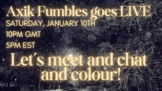 LIVESTREAM - Come and join me for a spot of chat and colouring!