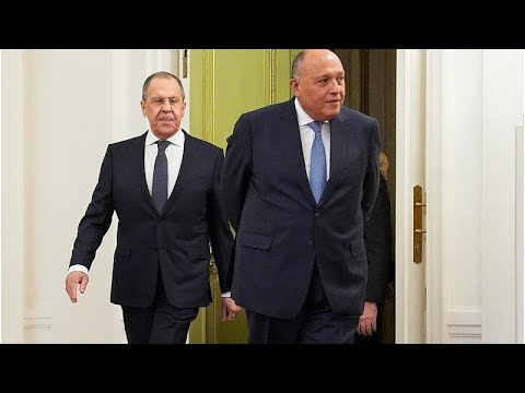 وزير خارجية مصر من موسكو الدول العربية عرضت الوساطة بين روسيا وأوكرانيا