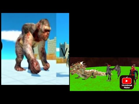 New goro vs kozarog , hydra and gorgole in animal revolt battle simulator in Hindi