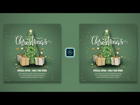 Christmas Sale Social Media Post Design in Photoshop Tutorial