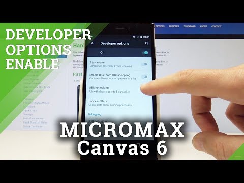 How to Enable Developer Options in MICROMAX Canvas 6 - Allow OEM Unlock and USB Debugging
