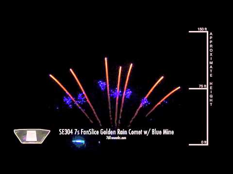 SE304 7s FanSlice Golden Rain Comet w/ Blue Mine