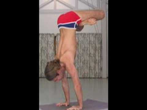 Handstand in Lotus position