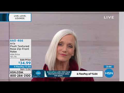 Aria Plush Textured Rose ZipFront Robe