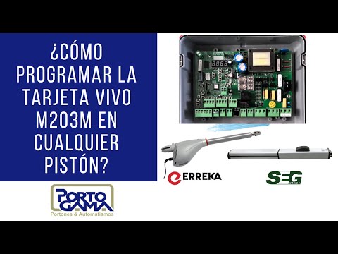 Program any brand of folding piston (SEG, Merik, Faac) with the Erreka VIVO M203M card.