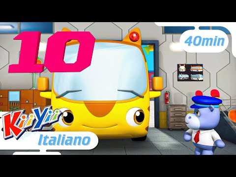 10 piccoli bus | KiiYii | Moonbug Kids - Cartoni Animati