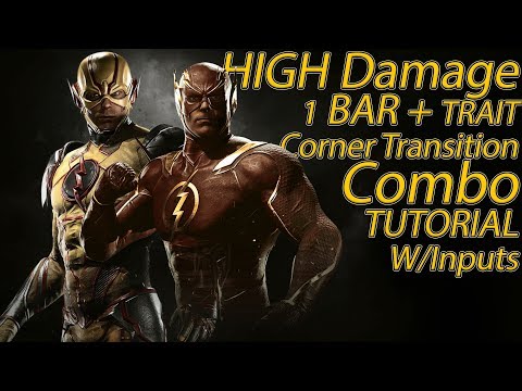 Injustice 2 | The Flash/Reverse Flash | HIGH DAMAGE Corner Combo Tutorial with Inputs