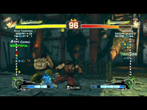 SSF4 AE: Kiryu Tsukimiya (Guy) vs densawa (FeiLong) - Ranked Match (720p HD)