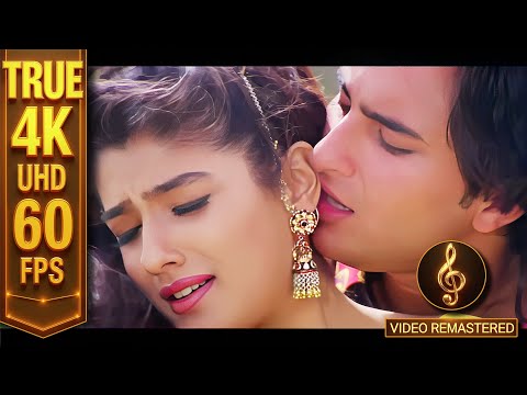 Chaaha Toh Bahut - 4K 60FPS | Imtihaan | Kumar Sanu, Bela | Saif Ali Khan, Raveena Tandon | 90's Hit