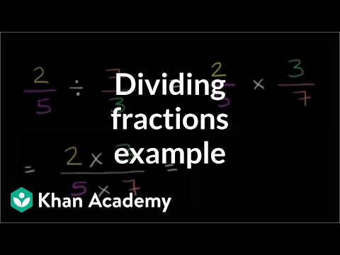 Dividing Fractions 2 5 7 3 Video Khan Academy