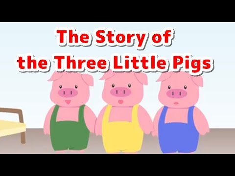 三隻小豬（【絵本読み聞かせ英語朗読：字幕付き】三匹のこぶた／The Story of the Three Little Pigs【Japanese Fairy Tales in English】）