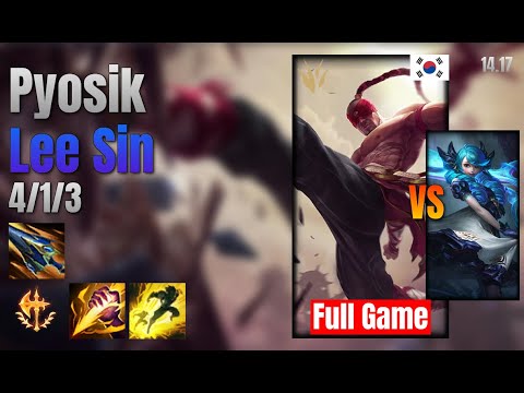 Pyosik Jungle Lee Sin vs Gwen lol KR solo rank Full Game 14.17