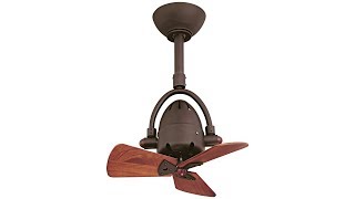 Diane Textured Bronze Wood Blades Ceiling Fan