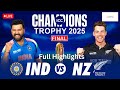 IND Vs NZ CT 2025 Full Highlights