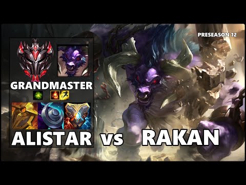 GRANDMASTER Support Gameplay - ALISTAR vs RAKAN PRESEASON 12