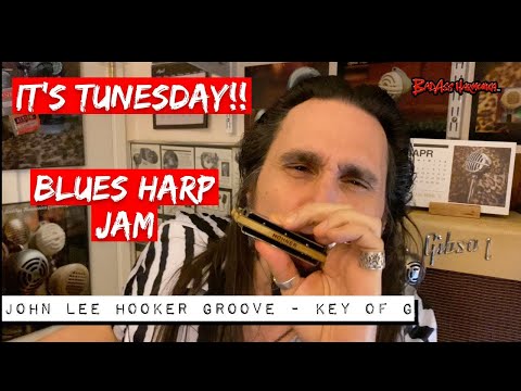 How To Not Suck with a John Lee Hooker groove - Blues Harmonica Jam - Key of G - Tunesday 52