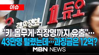 [이슈] 43만명 털렸는데 12억원…듀오 과징금, 인당 3000원도 안 된다 / 종교·직장·학교 '인생정보' 다 털렸다…결정사 듀오, 43만 구혼자 정보 유출 | MBN NEWS
