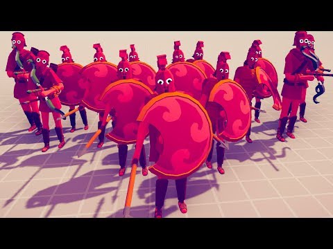 TABS  - 10 Hoplite and 10 Snake Archer vs Units (Same price)! Totally Accurate Battle Simulator