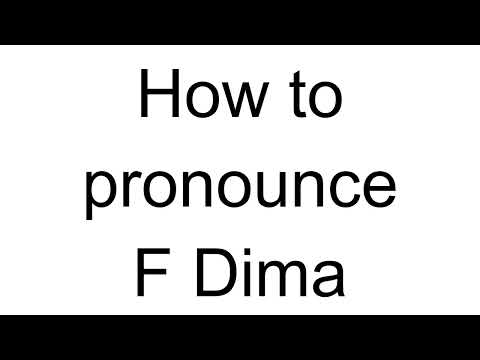 How to Pronounce F Dima (Arabic)