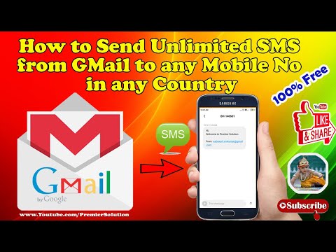 How to send unlimited SMS from Gmail to any Mobile Number in any country 100% Free | Email to SMS Video