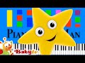 BabyTV Twinkle Twinkle Slow EASY Medium 4K Piano Tutorial