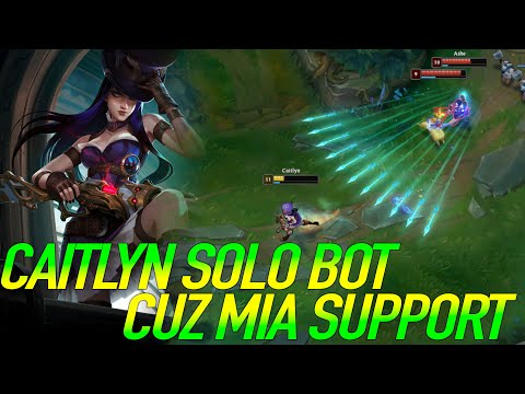 Caitlyn Solo Bot Because My Evelynn Support MIA. Caitlyn vs. Ashe and Yuumi bot league of legends.