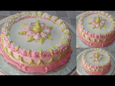 vanilla eggless cream cake recipe||vanilla cake || eggless and without oven cake recipe||