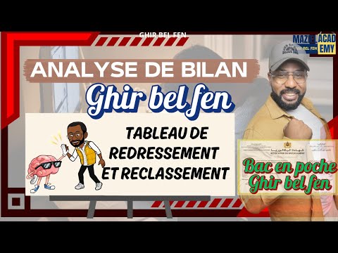 Analyse de bilan (vidéo 01) : TABLEAU DE REDRESSEMENT ET RECLASSEMENT